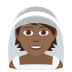 👰🏾 person with veil: medium-dark skin tone display on JoyPixels